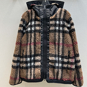 BURBERRY HOOD CHECK FLEECE JACKET - 버버리 후드 체크 플리스 자켓