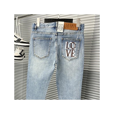 LOEWE DOUBLE LOGO DENIM PANTS - 로에베 더블 로고 청바지