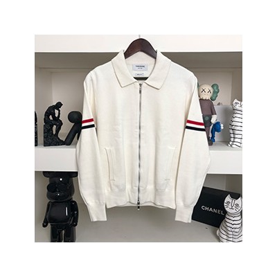 THOM BROWNE KNIT JACKET - 톰브라운 사선완장 니트 자켓