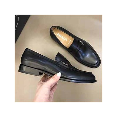 PRADA LEATHER LOAFER - 프라다 남성용 가죽 로퍼