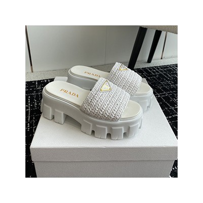 PRADA LOGO LADIES SLIPPER - 프라다 삼각로고 여성 슬리퍼