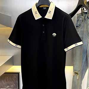 FENDI SHORT COLLAR T SHIRT - 펜디 반팔 카라 티셔츠