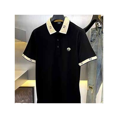 FENDI SHORT COLLAR T SHIRT - 펜디 반팔 카라 티셔츠