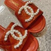 CHANEL CC LOGO SLIPPER - 샤넬 CC로고 슬리퍼