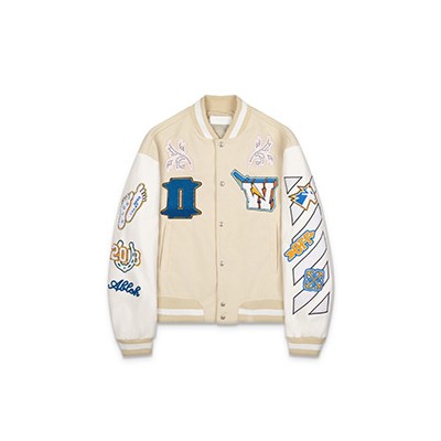 OFF WHITE PATCH DETAILED BOMBER - 오프화이트 패치 디테일 봄버