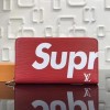 [HOT ITEM] LOUIS VUITTON X SUPREME LEATHER ZIPPER WALLET - 루이비통 슈프림 콜라보 가죽 지퍼지갑