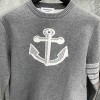 THOM BROWN KNIT T-SHIRT - 톰브라운 사선완장 니트 티셔츠