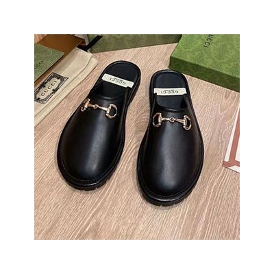 GUCCI LEATHER MULE SLIPPER - 구찌 가죽 뮬 슬리퍼