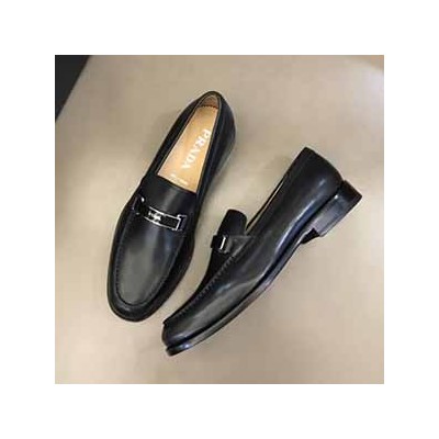 PRADA LEATHER LOAFER - 프라다 남성용 가죽 로퍼