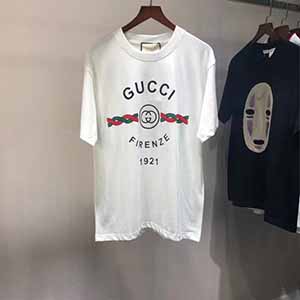 GUCCI 1921 LOGO T SHIRT - 구찌 1921 로고 반팔 티셔츠