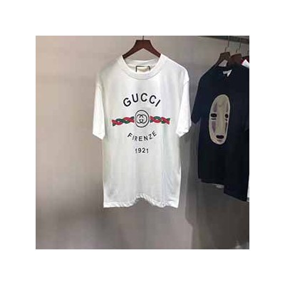 GUCCI 1921 LOGO T SHIRT - 구찌 1921 로고 반팔 티셔츠