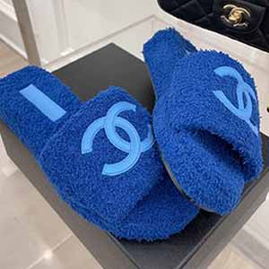 CHANEL WOOL SLIPPER - 샤넬 여성용 양털 슬리퍼