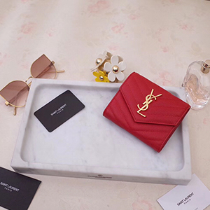 SAINT LAURENT MONOGRAM SMALL ENVELOPE WALLET - 생로랑 모노그램 스몰 엔벨로프 반지갑