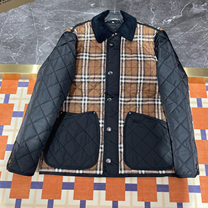 BURBERRY CHECK PANELLED JACKET - 버버리 체크 패널드 자켓