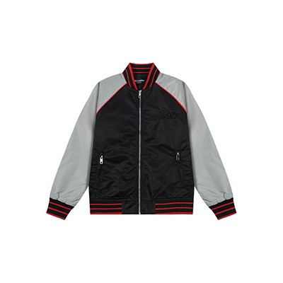 DOLCE & GABBANA SATIN SPORTS BOMBER JACKET - 돌체앤가바나 새틴 스포츠 봄버 자켓