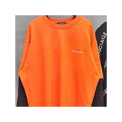 BALENCIAGA LOGO DOUBLE T SHIRT - 발렌시아가 로고 더블 반팔 티셔츠