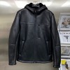 PRADA HOOD JIP UP LEATHER JACKET - 프라다 집업 후드 가죽 자켓