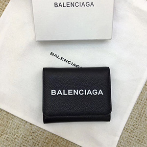 BALENCIAGA LEATHER WALLET - 발렌시아가 레더 버튼 반지갑