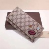 GUCCI EMBROIDERED FACE ZIP-AROUND WALLET - 구찌 엠브로이더 페이스 지퍼 장지갑