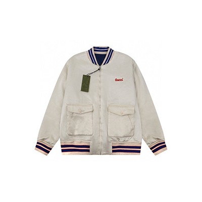 GUCCI CANVAS BOMBER JACKET - 구찌 GG패턴 캔버스 봄버 자켓