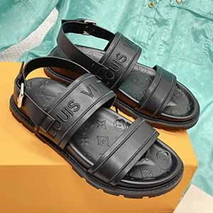 LOUIS VUITTON BIG LOGO MONOGRAM VELCRO SANDAL - 루이비통 빅로고 모노그램 벨크로 샌들