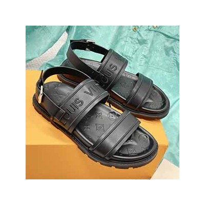 LOUIS VUITTON BIG LOGO MONOGRAM VELCRO SANDAL - 루이비통 빅로고 모노그램 벨크로 샌들