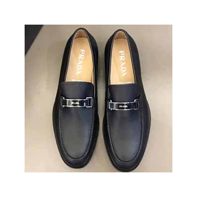 PRADA LEATHER LOAFER - 프라다 남성용 가죽 로퍼