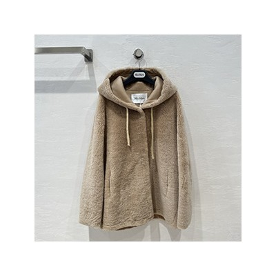 MAXMARA HOODED SHEEPSKIN JACKET - 막스마라 후드 양가죽 자켓