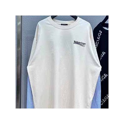 BALENCIAGA LOGO DOUBLE T SHIRT - 발렌시아가 로고 더블 반팔 티셔츠