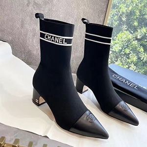 CHANEL KNIT ANKLE BOOT - 샤넬 니트 앵클부츠