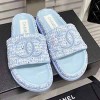 CHANEL TWEED SLIPPER - 샤넬 트위드 여성용 슬리퍼