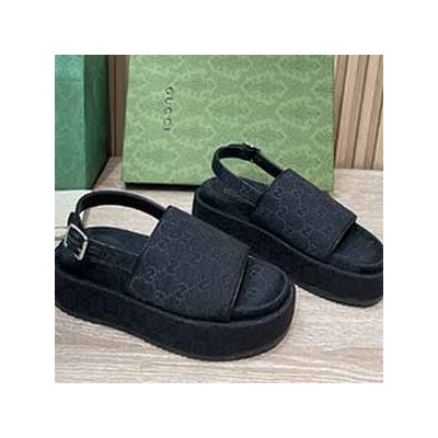 GUCCI SUPREME PLATFORM SANDAL - 구찌 수프림 플랫폼 샌들