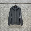 THOM BROWN KNIT HOOD JIP UP - 톰브라운 니트 후드 집업