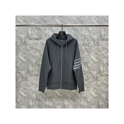 THOM BROWN KNIT HOOD JIP UP - 톰브라운 니트 후드 집업