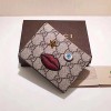 GUCCI EMBROIDERED FACE WALLET & CARD CASE - 구찌 엠브로이더 페이스 반지갑 겸 카드케이스