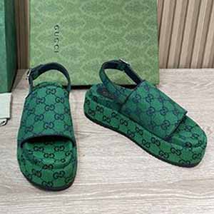 GUCCI SUPREME PLATFORM SANDAL - 구찌 수프림 플랫폼 샌들