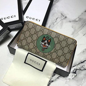 [UNIQUE ITEM] GUCCI GG SUPREME BOSCO WALLET - 구찌 보스코 지퍼 장지갑