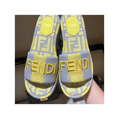 FENDI SUNSHINE SLIDES PLATFROM SANDAL - 펜디 션사인 슬라이드 플랫폼 샌들