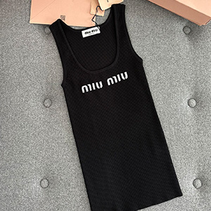 MIUMIU SLEEVELESS ONE PIECE - 미우미우 니트 민소매 원피스