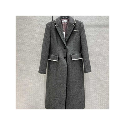 THOM BROWNE HERRINGBONE PATTERN LONG COAT - 톰브라운 헤링본 패턴 롱코트