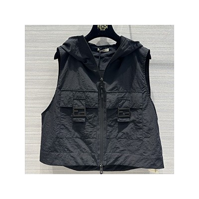 FENDI HOOD VEST - 펜디 여성 후디 베스트