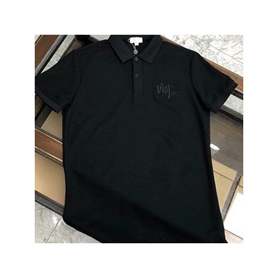 CHRISTIAN DIOR SHORT COLLAR T SHIRT - 디올 반팔 카라 티셔츠