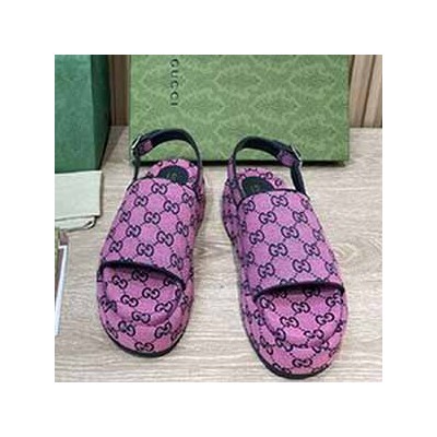 GUCCI SUPREME PLATFORM SANDAL - 구찌 수프림 플랫폼 샌들